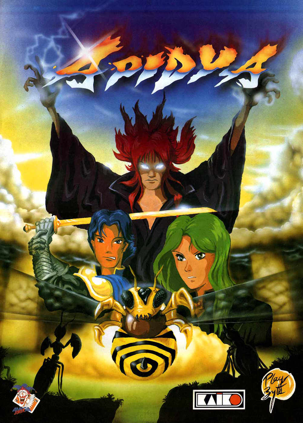 Apidya (1992) - box art showing the bee protagonist in lush organic surroundings