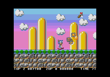 Quik & Silva gameplay screenshot - Amiga platformer by Kaiko