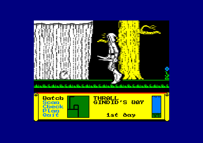 Dark Sceptre ZX Spectrum gameplay screenshot showing the action-strategy combat interface