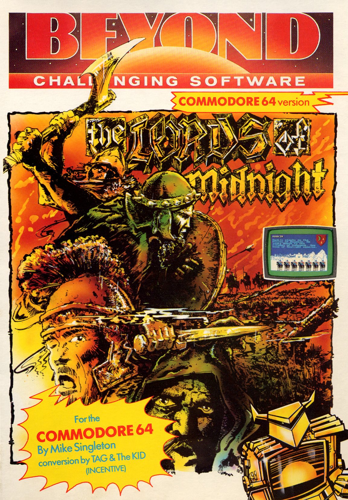The Lords of Midnight Commodore 64 box art, Beyond Software, 1984