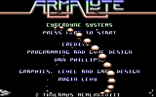Armalyte - in-game screenshot, Commodore 64