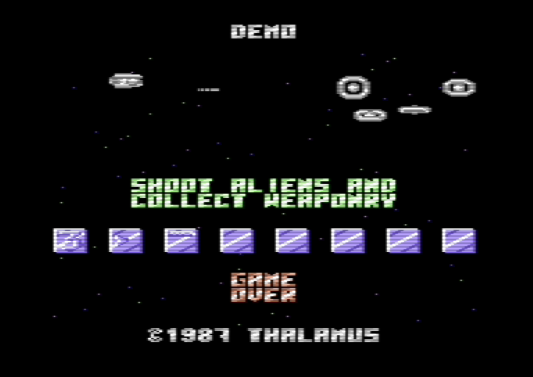 Delta - title screen, Commodore 64
