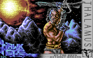 Hawkeye - title screen, Commodore 64