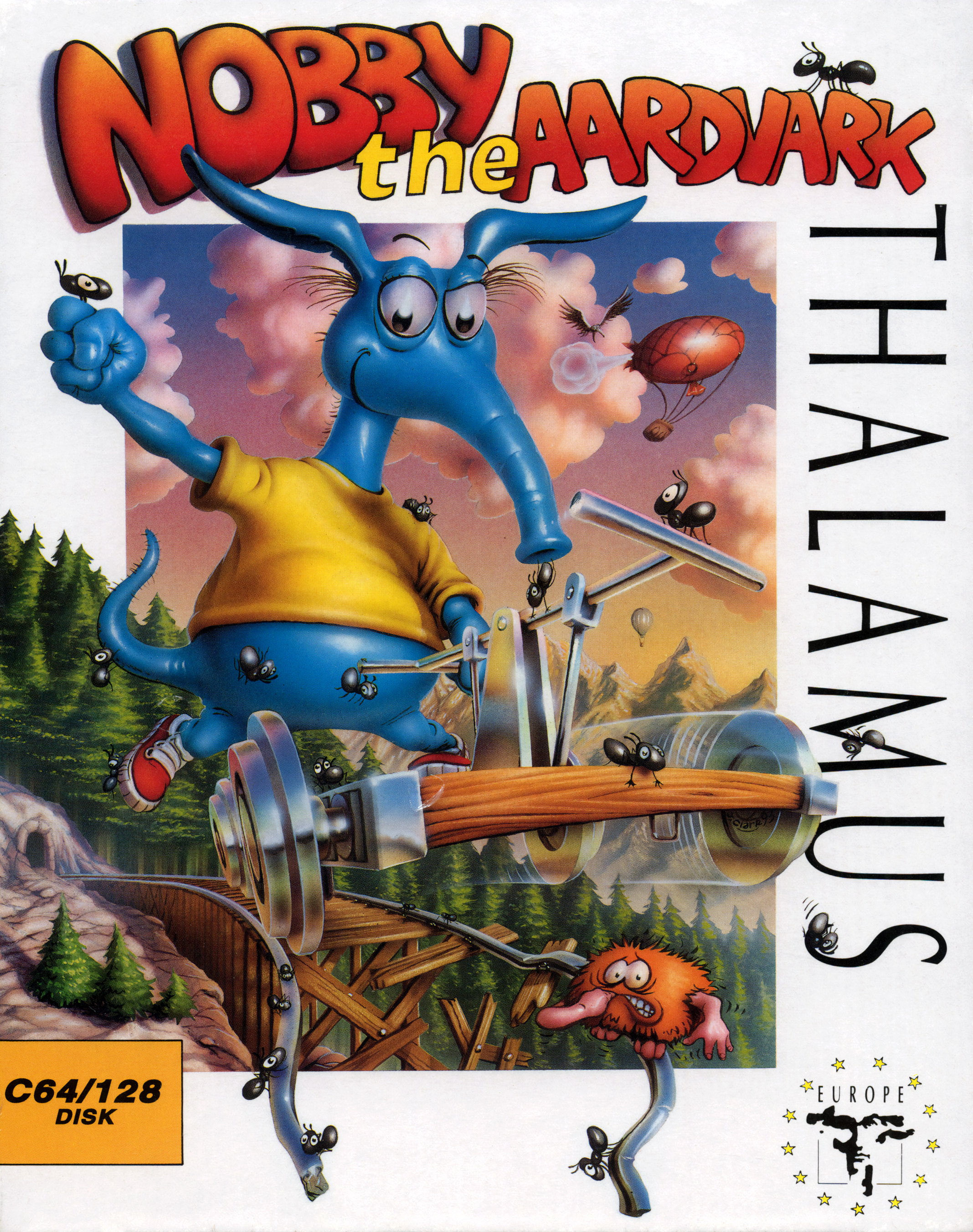 Nobby the Aardvark - original Commodore 64 box cover