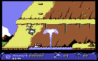 Nobby the Aardvark - in-game screenshot, Commodore 64