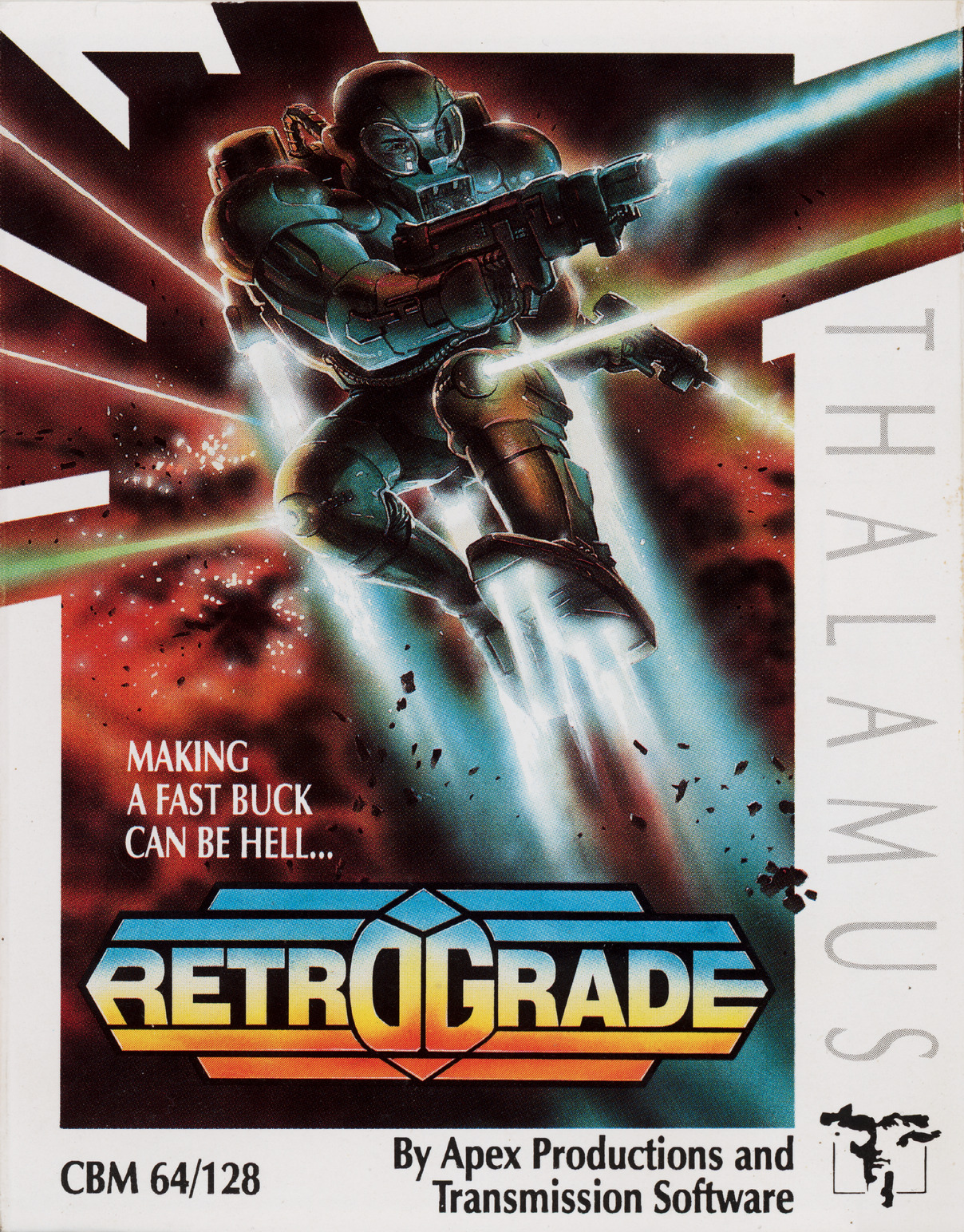 Retrograde - original Commodore 64 box cover
