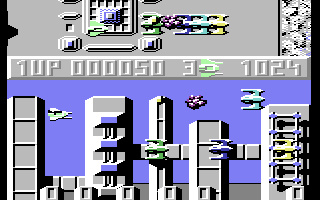 Sanxion - in-game screenshot, Commodore 64