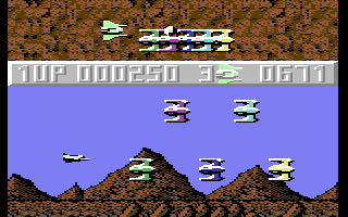 Sanxion - in-game screenshot, Commodore 64