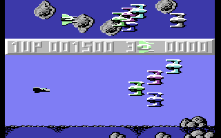 Sanxion - in-game screenshot, Commodore 64
